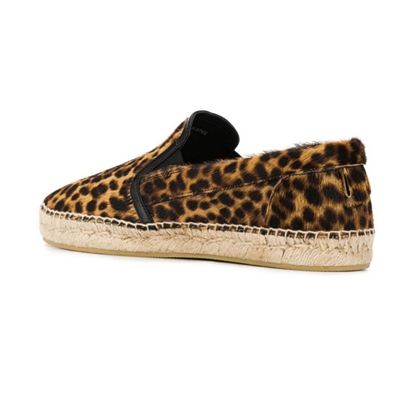 Jimmy Choo Espadrilles Vlad Pony Hair Leopard Print Slip Ons Unisex - Picture 4 of 13